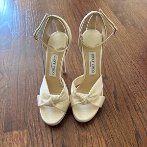 Jimmy Choo Ivory Bow Heels